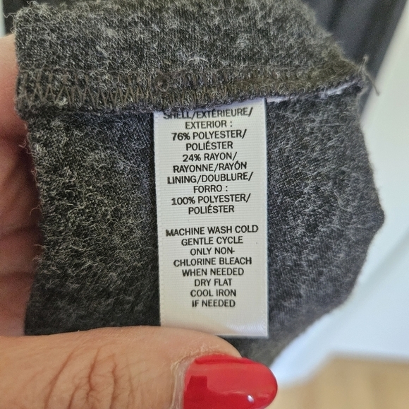 Loft Pleated Charcoal Dress - Picture 9 of 10